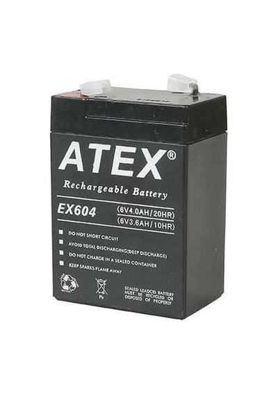 Atex Ex-604 6V 4Ah Kuru Akü
