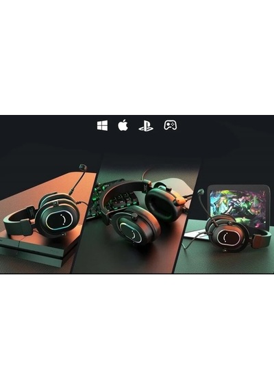 Fifine Ampligame H6 Mikrofonlu Oyuncu - Bilgisayar - Yayıncı 7.1 Rgb Kulaklık
