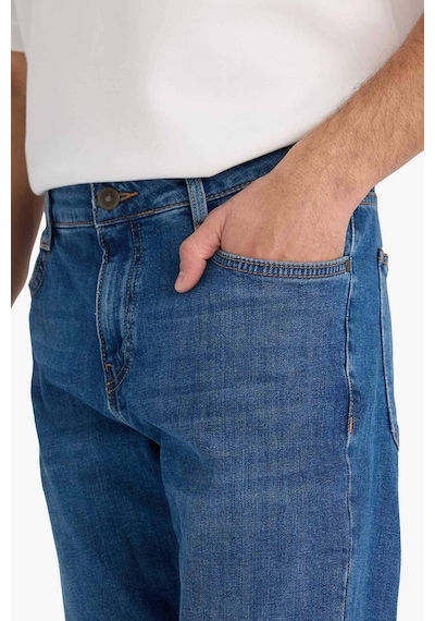 Defacto Sergio Regular Fit Normal Kalıp Normal Bel Boru Paça Jean Pantolon A6948ax25aunm28 Mavi