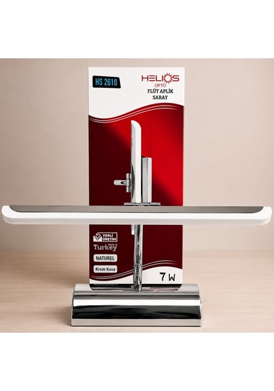 Helıos 7w Flüt Aplik Kasa Naturel Krom Kasa