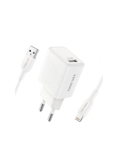 Ven-dens Vd-tc019ba02 10,5 W Usb-a Şarj Adaptörü Ve 1 Metre Şarj Ve Veri Kablosu Seti, Beyaz