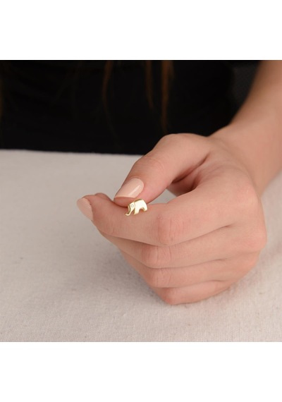 Goldkupe 14 Ayar Altın Şans Fil Küpe 1,23 Gr-1770