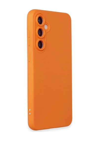 Galaxy Uyumlu S24 Kılıf Nano İçi Kadife Silikon - Turuncu