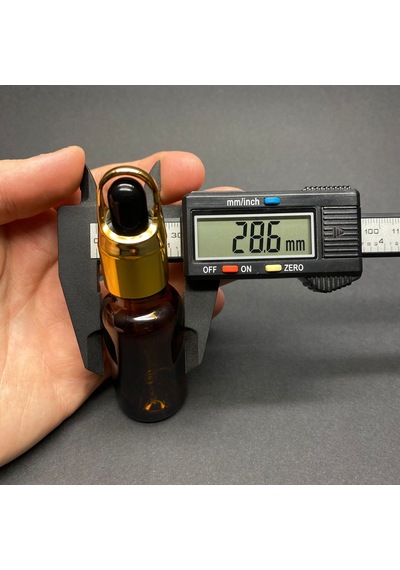 Amber Cam Damlalıklı Şişe Sepet Model Metalik Kapak  20 ML