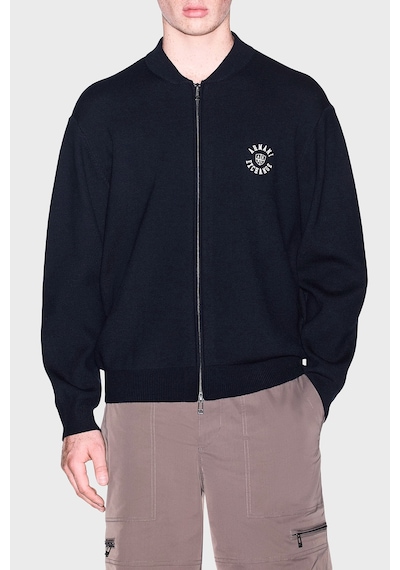 Armani Exchange Yün Karışımlı Regular Fit Yuvarlak Yaka Hırka Erkek Hırka Xm002864 Af14007 Ub101 Lacivert
