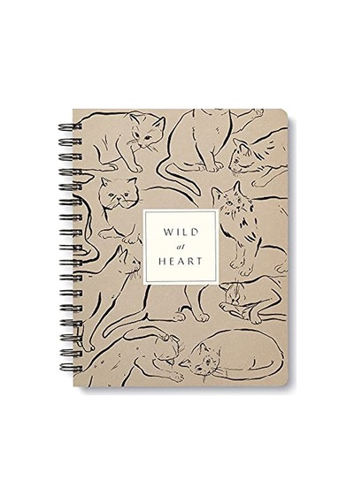 'dan Wire-o Not Defteri Wild At Heart 192 Çizgili Sayfa Açık Gri