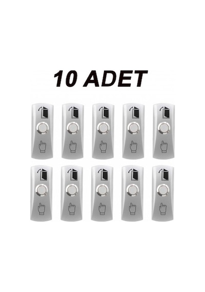 Vk-k140 Paslanmaz Metal Kapı Butonu 10 Adet