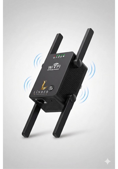 300 Mbps Wifi Sinyal Güçlendirici Siyah Router Kablosuz Ağ Genişletici Cihaz