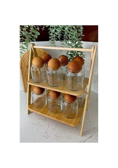 Konak Züccaciye Bamboo 2 Katlı Sunumluk 32x22,5x37,5cm