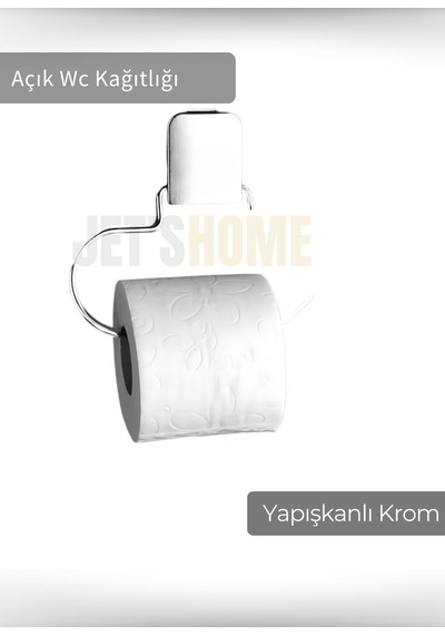 Jet's Home Paslanmaz Kapaksız Tuvalet Kağıdı Askılığı Wc Kağıtlık Tutucu Krom Krom