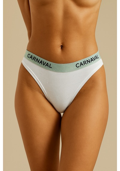 Carnaval Socks Carnaval Beyaz Renkli Premium Kadın Brazilian Külot Çok Renkli