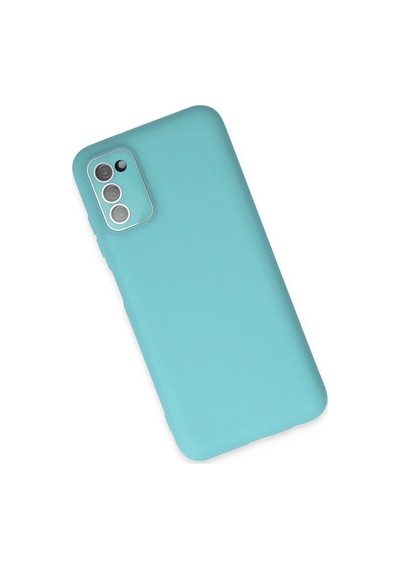 Cosmotex Newface Samsung Galaxy Uyumlu  A03s Kılıf Lansman Glass Kapak - Turkuaz