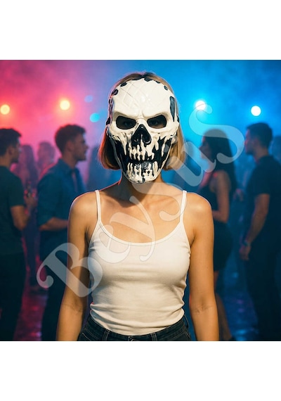 Beysüs Cadılar Bayramı Halloween Dark Fang Maske Siyah Beyaz Tüm Yaşlar 78907495