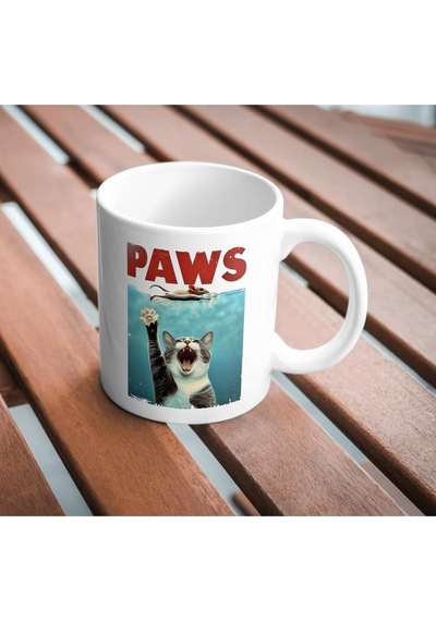 Kedi Baskılı Kupa Bardak Paws Komik Baskılı Hediyelik Çay Kahve Kupası Diğer