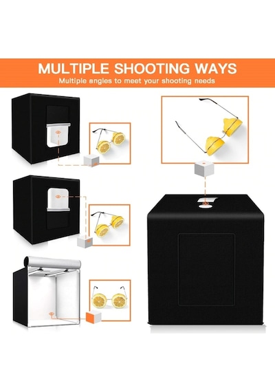 LED Işıklı 40 x 40 CM Profesyonel Fotoğraf Ürün Çekim Çadırı