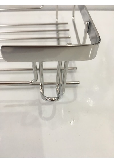 Mabello Banyo Duş Rafı 225x15 Tekli Kare Süngerlik Krom Çok Renkli