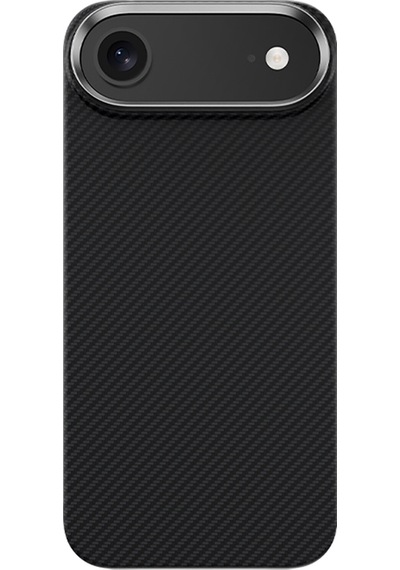 Apple Uyumlu iPhone 17 Air Kılıf Benks M-safe Şarj Metal Kamera Çerçeveli Armorair 600d Kevlar Fiber Siyah