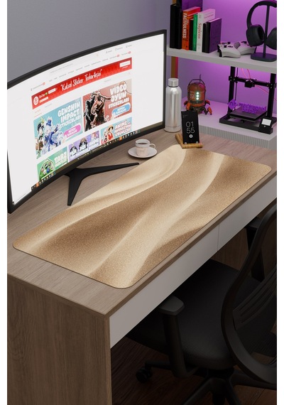 Kum Kaymaz Dikişli Kauçuk Oyuncu Mousepad V3 - 90x40 Xxl Gaming Mouse Pad Fare Altlığı