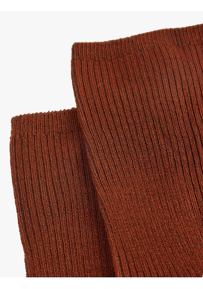 Koton Viskon Soket Bambu Çorap Kiremit 6sak80518aa Terracotta