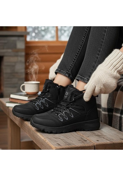 Ispartalılar 579 Ortopedik Kaymaz Taban İçi Kürklü Kadın Erkek Bot Ayakkabı Unisex Bot Siyah Ispartalılar 579 Ortopedik Kaymaz Taban İçi Kürklü Kadın Erkek Bot Ayakkabı Unisex Bot Siyah