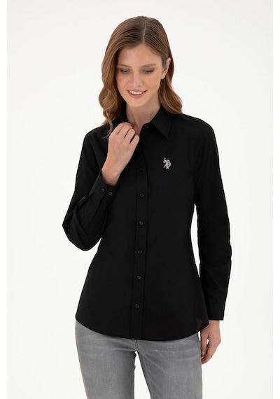 U.s. Polo Assn. Kadın Siyah Gömlek Basic 50295640-vr046 Siyah