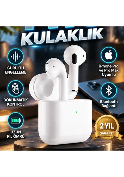 İphone Pro Ve Pro Max Uyumlu Tws Bluetooth Kulaklık Gürültü Engelleme Ve Dokunmatik Kontrol 00