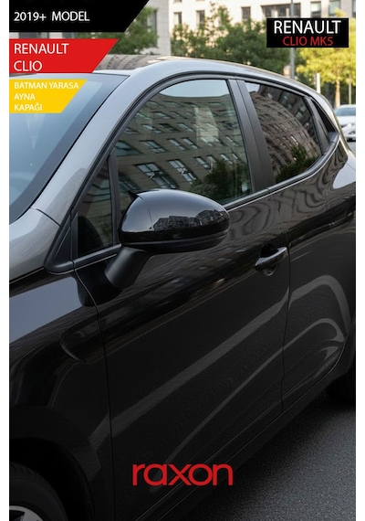 Renault Clıo Mk5 2019+ Batman & Yarasa Ayna Kapağı Parlak Piano Black Sport