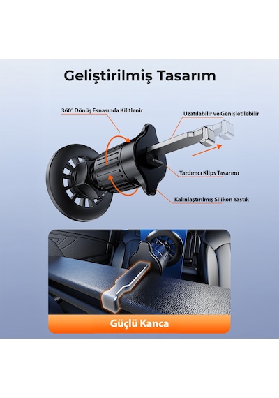 Kingma Magsafe Uyumlu Manyetik Araç İçi Telefon Tutucu -