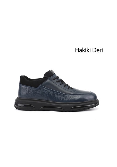 Gönderir Erkek Lacivert Hakiki Deri Bağcıklı Ayakkabı Ddma71201421