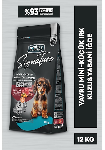 Peritas Signature Kuzulu Küçük Irk Yavru Köpek Maması 12 KG