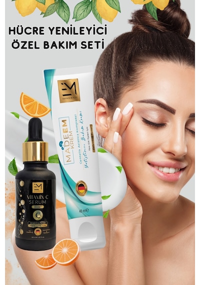 Em Amanos Beauty Madeem Yatıştırıcı Bakım Kremi 40 ML + Vitamin C Serum 30 ML