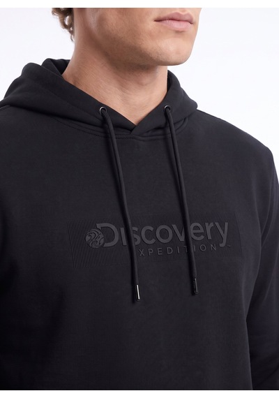 Discovery Expedition D6wm-swt3757 Siyah Erkek Kapüşonlu Örme Sweatshirt