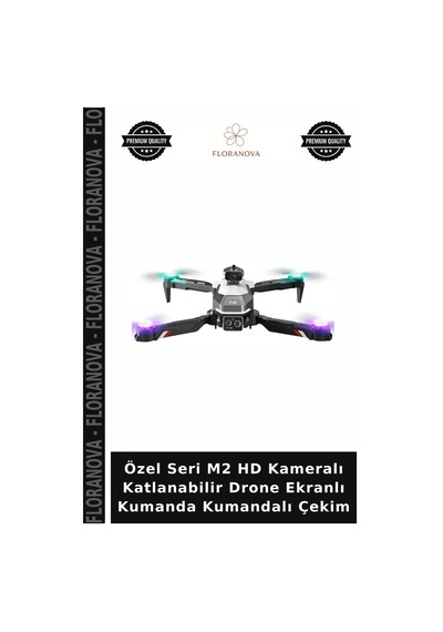 Özel Seri M2 Hd Kameralı Katlanabilir Drone Ekranlı Kumanda Kumandalı Çekim