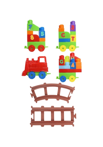 Play Blox Oyuncak Tren Seti 77 Parça Sayılar Ve Alfabe Treni Parlak Renkler Mega Blok Seti 2397