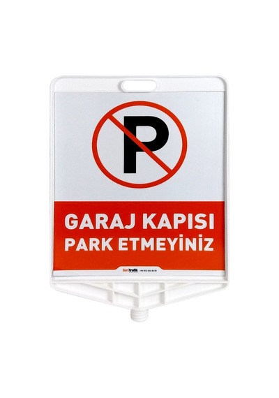 Garaj Kapısı Park Etmeyiniz Logo Çift Taraf Baskı Delinatör Seti