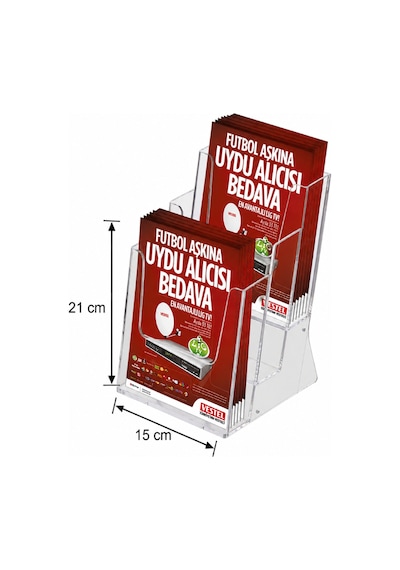 3 Katlı A5 Masaüstü Broşürlük 5li Paket