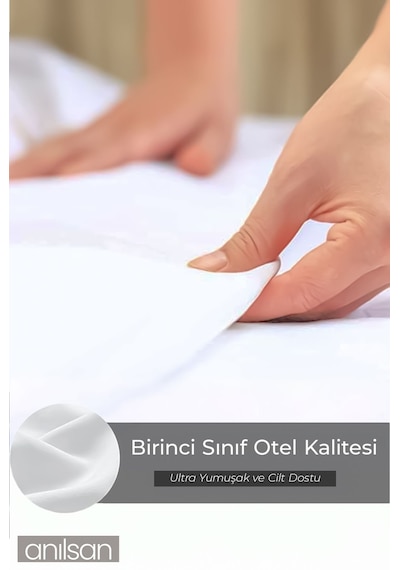 2'li Lastiksiz Düz Beyaz Çarşaf %100 Pamuk Çift/tek Kişilik ,63tel Beyaz