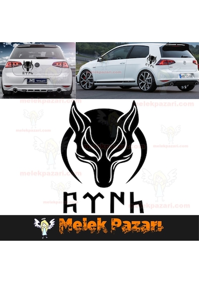 Börü Ve Göktürkçe Türk Oto Sticker, Araba Sticker
