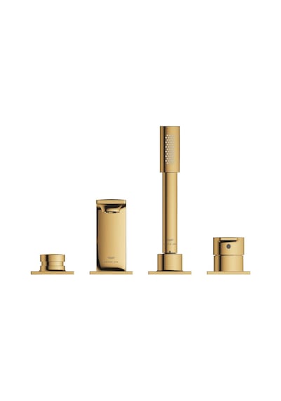 Grohe Allure 19316GL1 4 Delikli Ankastre Küvet Bataryası Altın