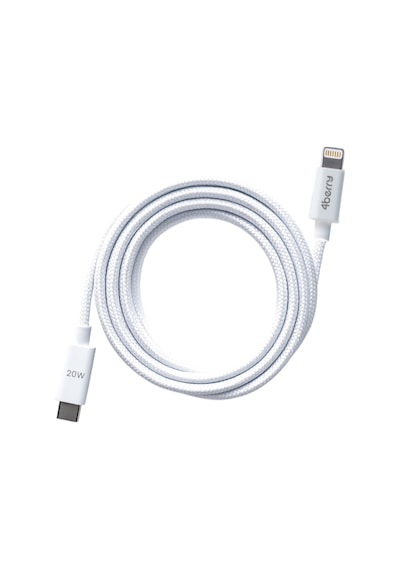 Eco-cl Beyaz Usb-c-lightning 2 M Örgülü Kablo 20 W Hızlı Şarj