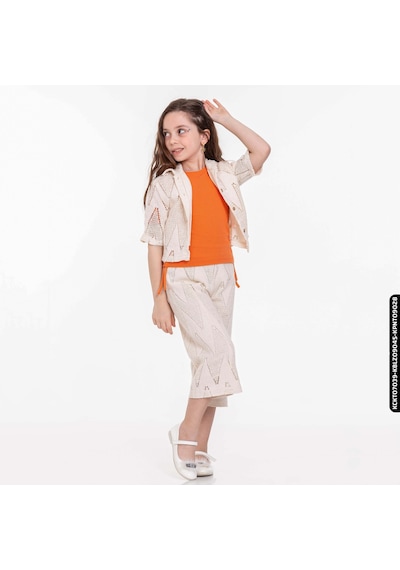 XO Kids Kız Pantolon 1-5 Yaş 35489 Kpnt09028 Bej 001