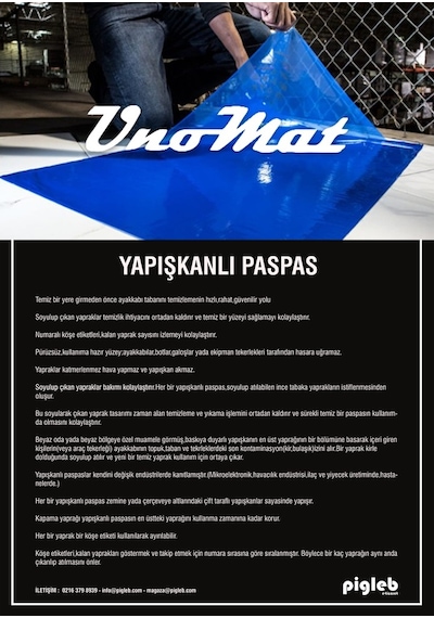 Yapışkanlı Paspas Mavi 300 Yaprak 10 Plaka