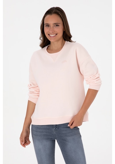 U.S. Polo Assn. Kadın Açık Pembe Şardonlu Bisiklet Yaka Basic Sweatshırt 50313586-VR078