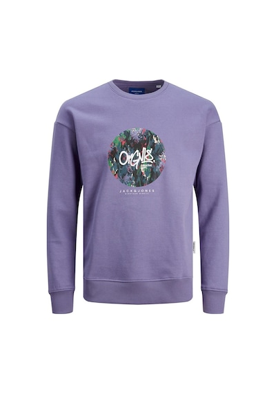 Jack & Jones Jack&jones Sıfır Yaka Mor Erkek Sweatshirt 12242366 001