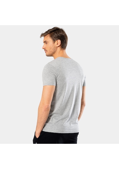 Cacharel Erkek Bisiklet Yaka T-shirt Slim Fit 2169/gri Gri