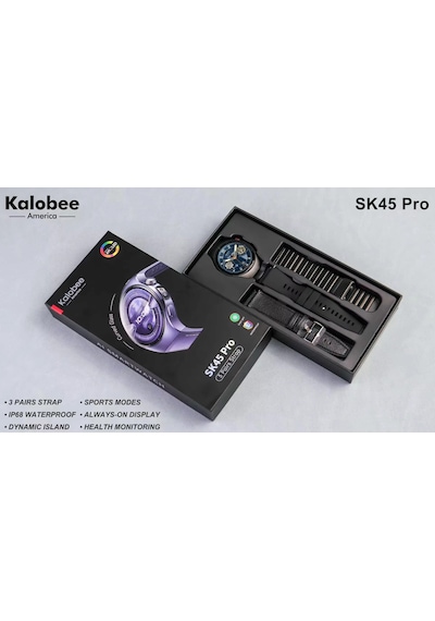 Vwar SK45 Pro V.2 3 Kordonlu 48 MM Kalobee Akıllı Saat (İthalatçı Garantili)