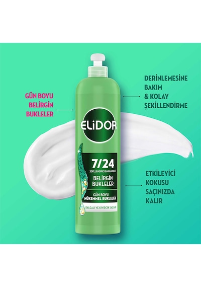 Elidor 7/24 Şekillendirici Bakım Kremi Belirgin Bukleler 240 Ml X2