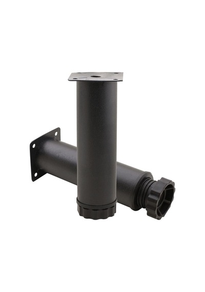 4 Adet Mobilya Ayağı Metal 15 Cm Ayarlı 42 Mm Mat Siyah Ayak