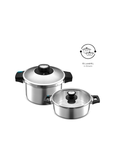 Karaca Quick And Safe İndüksiyon Tabanlı Düdüklü Tencere Seti 4+6 Lt Genel