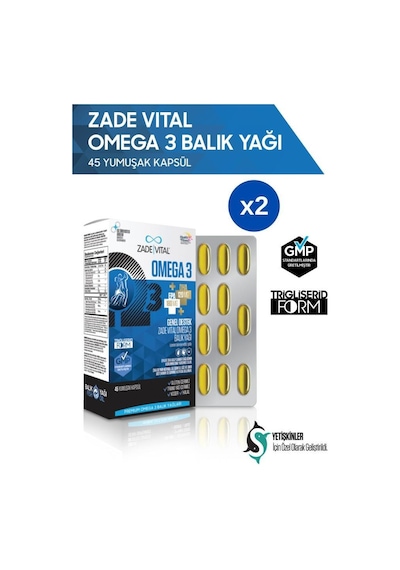 Zade Vital Premium Omega 3 Balık Yağı 45 X 2 Kapsül - 2'Li Avantaj Paketi